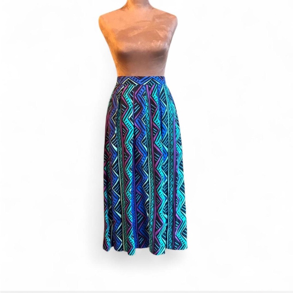 Vintage 80s Geometric Patterned Skirt